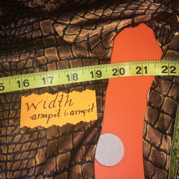 Tess Ladies' LS Blouse Snakeskin Print Brown Copper Black Size 6 - Picture 8 of 11